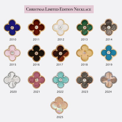 [CLOVER JEWELRY]CLOVER 15MM CHRISTMAS LIMITED EDITION SINGLE FLOWER NECKLACE