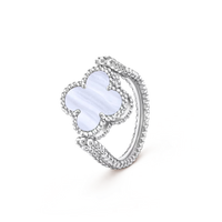 [CLOVER JEWELRY]CLOVER RIVERSIBLE RING SILVER COLLECTION