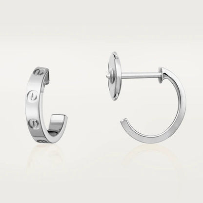 [Clover Jewelry]LOVE EARRINGS 2.65MM SILVER