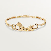 [Clover Jewelry]PANTHERE HALF DIAMOND ON CHAIN BRACELET