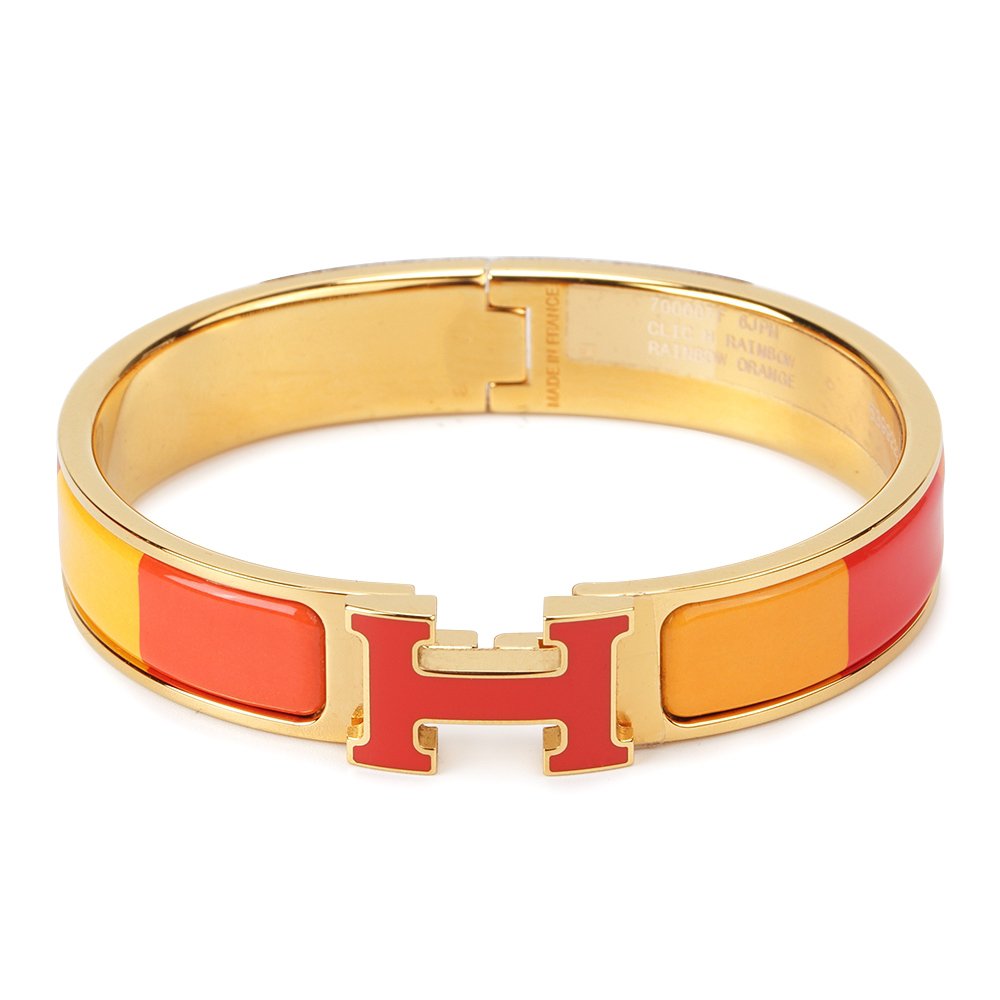 [Clover Jewelry]H BRACELET ORANGE RAINBOW CERAMIC
