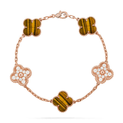 [Clover Jewelry] CLOVER 5 MOTIFS TIGER EYE BRACELET COLLECTION