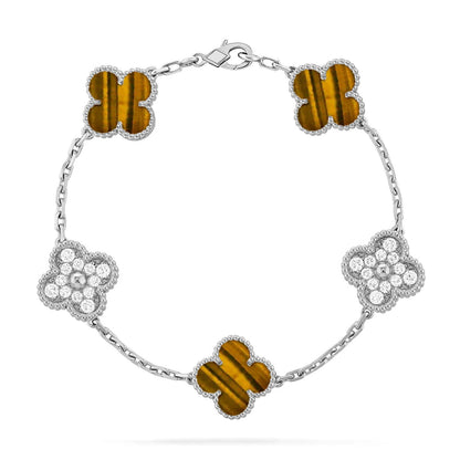 [Clover Jewelry] CLOVER 5 MOTIFS TIGER EYE BRACELET COLLECTION