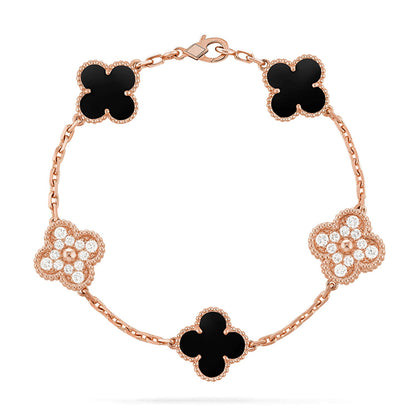 [Clover Jewelry] CLOVER 5 MOTIF ONYXS BRACELET COLLECTION