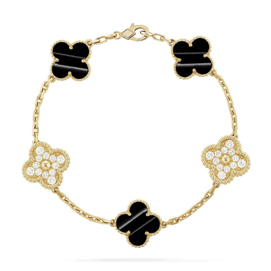 [CLOVER JEWELRY] CLOVER 5 MOTIF PULSAR STONE BRACELET COLLECTION