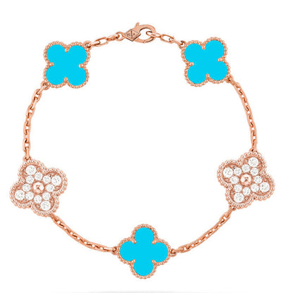 [Clover Jewelry] CLOVER 5 MOTIF TURQUOISE BRACELET COLLECTION
