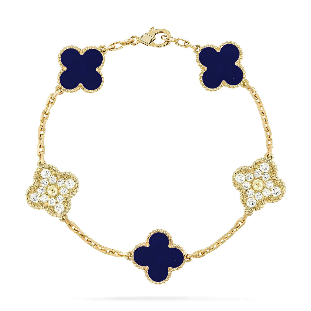 [CLOVER JEWELRY]CLOVER 5 MOTIF LAPIS LAZULI BRACELET COLLECTION