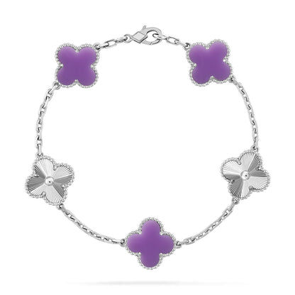 [Clover Jewelry]CLOVER 5 MOTIF LIGHT PURPLE BRACELET COLLECTION