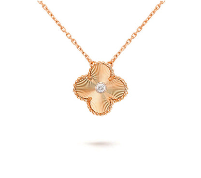 [CLOVER JEWELRY]CLOVER 15MM DIAMOND SINGLE FLOWER NECKLACE COLLECTION