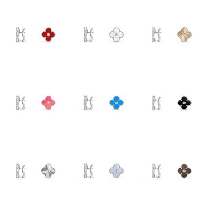 [CLOVER JEWELRY]CLOVER SILVER 15MM MOP DIAMOND EARRINGS COLLECTION