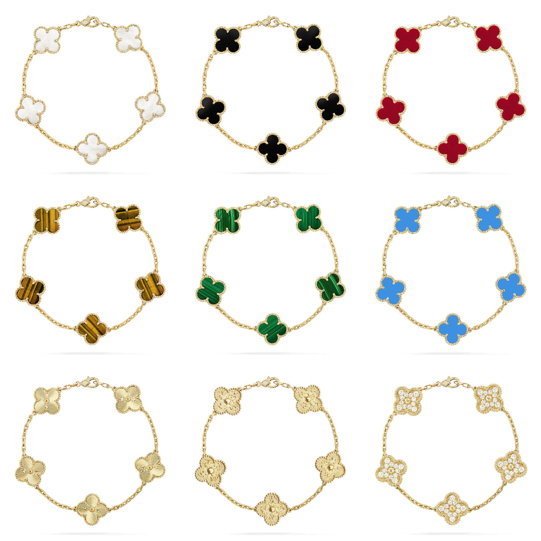 [CLOVER JEWELRY]CLOVER GOLD BRACELET COLLECTION,5 MOTIFS