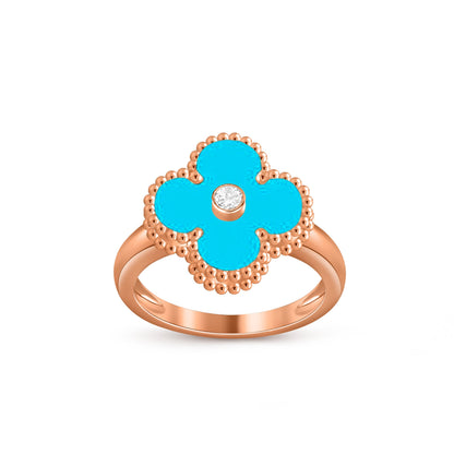 [CLOVER JEWELRY]CLOVER DIAMOND RING ROSE GOLD COLLECTION