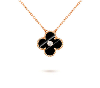 [CLOVER JEWELRY]CLOVER 15MM DIAMOND SINGLE FLOWER NECKLACE COLLECTION