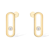 [Clover Jewelry]MOVE UNO SMALL 1 DIAMOND EARRINGS