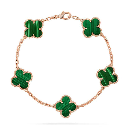 [CLOVER JEWELRY] CLOVER 5 MOTIF MALACHITE BRACELET COLLECTION