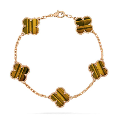 [Clover Jewelry] CLOVER 5 MOTIFS TIGER EYE BRACELET COLLECTION