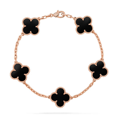 [Clover Jewelry] CLOVER 5 MOTIF ONYXS BRACELET COLLECTION