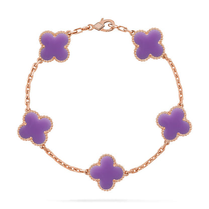 [Clover Jewelry]CLOVER 5 MOTIF LIGHT PURPLE BRACELET COLLECTION