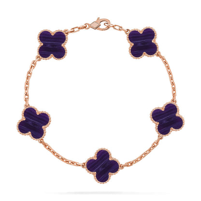 [CLOVER JEWELRY]CLOVER 5 MOTIF PURPLE STRIPES BRACELET COLLECTION