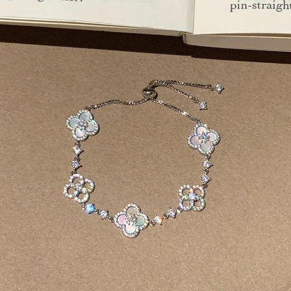 [Clover Jewelry]CLOVER 5 MOTIF PINK BLUE RED WHITE BRACELET