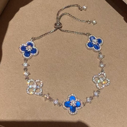 [Clover Jewelry]CLOVER 5 MOTIF PINK BLUE RED WHITE BRACELET