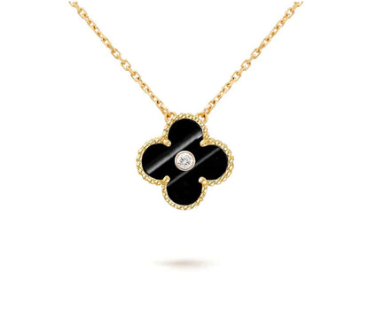 [CLOVER JEWELRY]CLOVER 15MM DIAMOND SINGLE FLOWER NECKLACE COLLECTION
