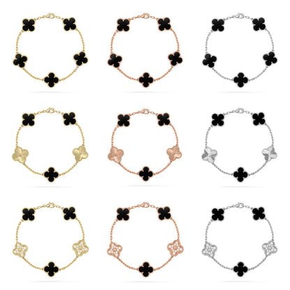 [Clover Jewelry] CLOVER 5 MOTIF ONYXS BRACELET COLLECTION