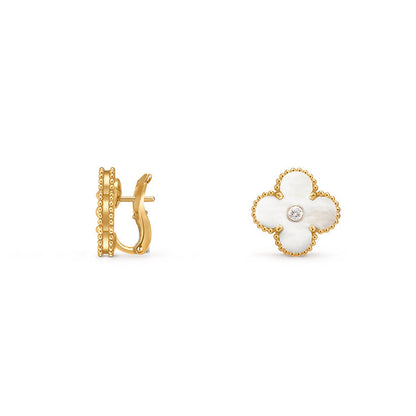 [CLOVER JEWELRY]CLOVER 15MM MOP DIAMOND EARRINGS COLLECTION