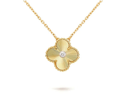 [CLOVER JEWELRY]CLOVER 15MM DIAMOND SINGLE FLOWER NECKLACE COLLECTION