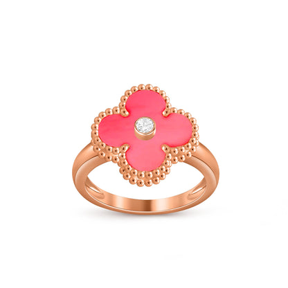 [CLOVER JEWELRY]CLOVER DIAMOND RING ROSE GOLD COLLECTION