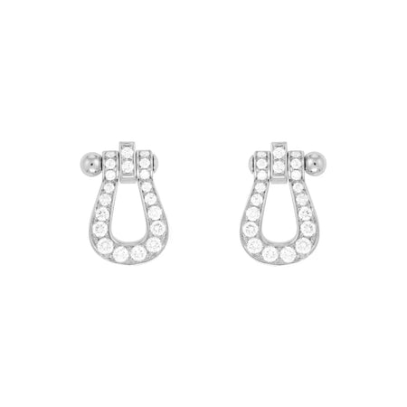 [Clover Jewelry]FORCE 10 FULL DIAMOND STUD EARRINGS MINI MODEL
