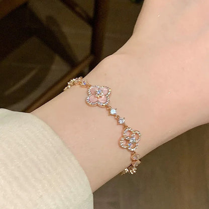 [Clover Jewelry]CLOVER 5 MOTIF PINK BLUE RED WHITE BRACELET