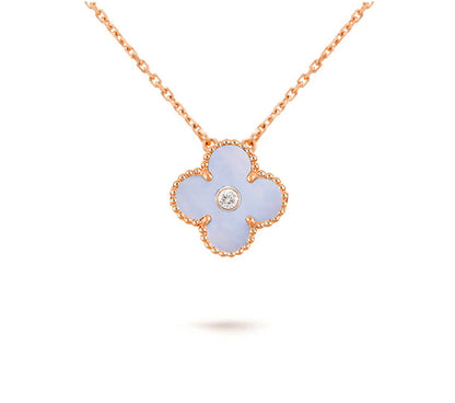 [CLOVER JEWELRY]CLOVER 15MM DIAMOND SINGLE FLOWER NECKLACE COLLECTION