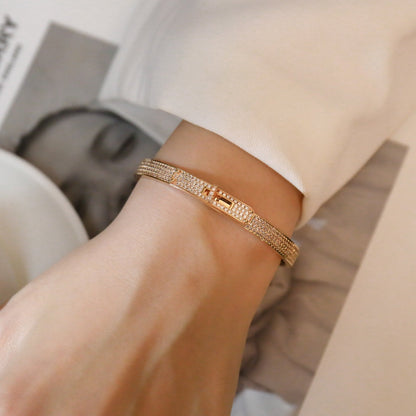[Clover Jewelry]KELLY BRACELET DIAMOND PAVED
