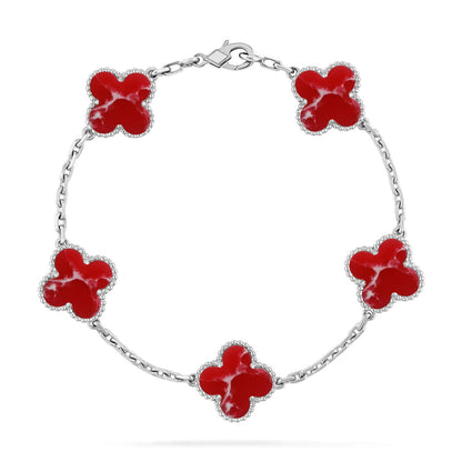 [CLOVER JEWELRY]CLOVER 5 MOTIF RED PATTERN BRACELET COLLECTION