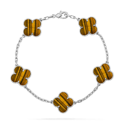 [Clover Jewelry] CLOVER 5 MOTIFS TIGER EYE BRACELET COLLECTION