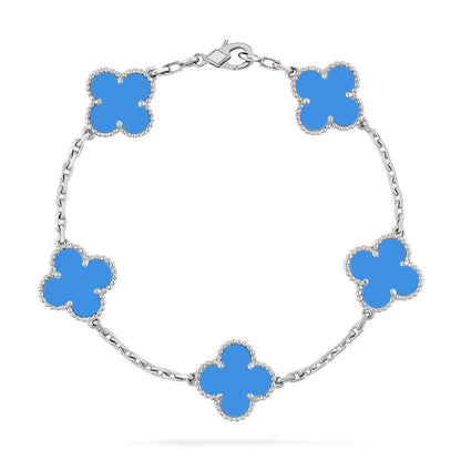 [Clover Jewelry] CLOVER 5 MOTIF BLUE AGATE BRACELET COLLECTION