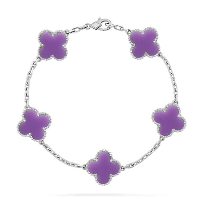 [Clover Jewelry]CLOVER 5 MOTIF LIGHT PURPLE BRACELET COLLECTION