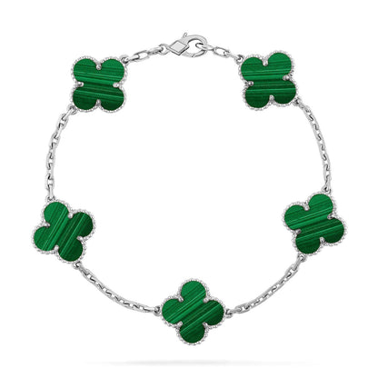 [CLOVER JEWELRY] CLOVER 5 MOTIF MALACHITE BRACELET COLLECTION