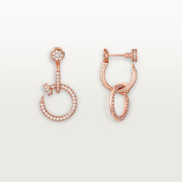 [Clover Jewelry]JUSTE FULL DIAMOND DOUBLE EARRINGS