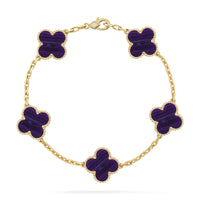 [CLOVER JEWELRY]CLOVER 5 MOTIF PURPLE STRIPES BRACELET COLLECTION
