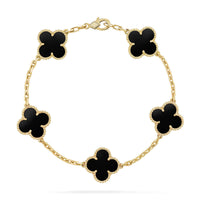 [Clover Jewelry] CLOVER 5 MOTIF ONYXS BRACELET COLLECTION