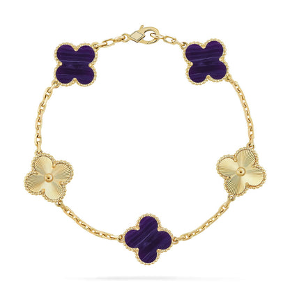 [CLOVER JEWELRY]CLOVER 5 MOTIF PURPLE STRIPES BRACELET COLLECTION