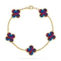 [Clover Jewelry]CLOVER 5 MOTIF COLOR GEMSTONES BRACELET COLLECTION
