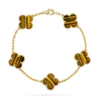[Clover Jewelry] CLOVER 5 MOTIFS TIGER EYE BRACELET COLLECTION