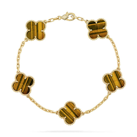 [Clover Jewelry] CLOVER 5 MOTIFS TIGER EYE BRACELET COLLECTION