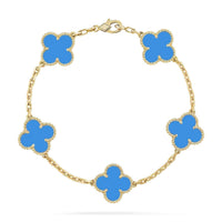 [Clover Jewelry] CLOVER 5 MOTIF BLUE AGATE BRACELET COLLECTION