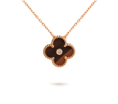 [CLOVER JEWELRY]CLOVER 15MM DIAMOND SINGLE FLOWER NECKLACE COLLECTION