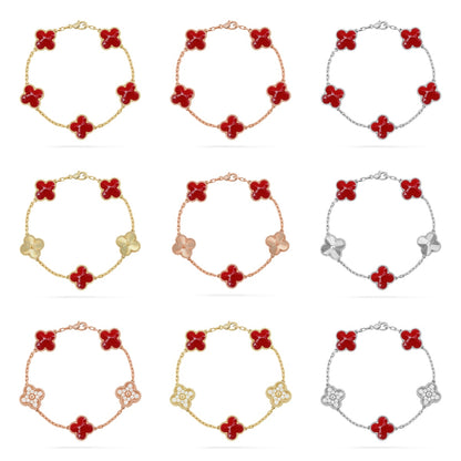 [Clover Jewelry]CLOVER 5 MOTIF RED PATTERN BRACELET COLLECTION