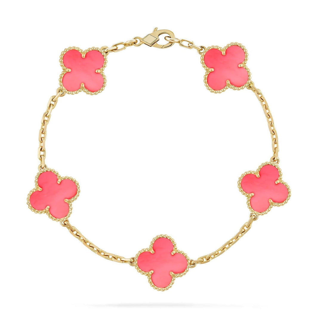 [CLOVER JEWELRY]CLOVER 5 PINK MOP BRACELET